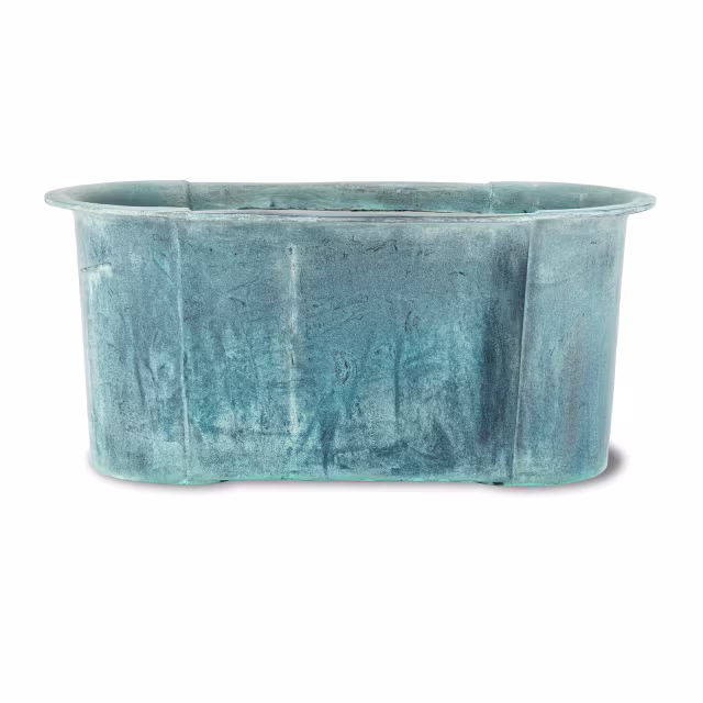 Capital Garden Provencal 18" x 39" Oval Fiberglass Trough Planter