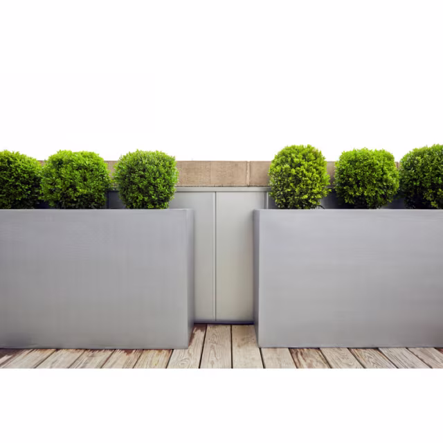Capital Garden Geo 12" x 55" x 28" Rectangular Fiberglass Trough Planter
