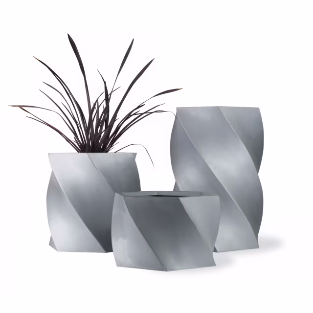 Capital Garden Twister 13" x 21" Round Fiberglass Planter Pot