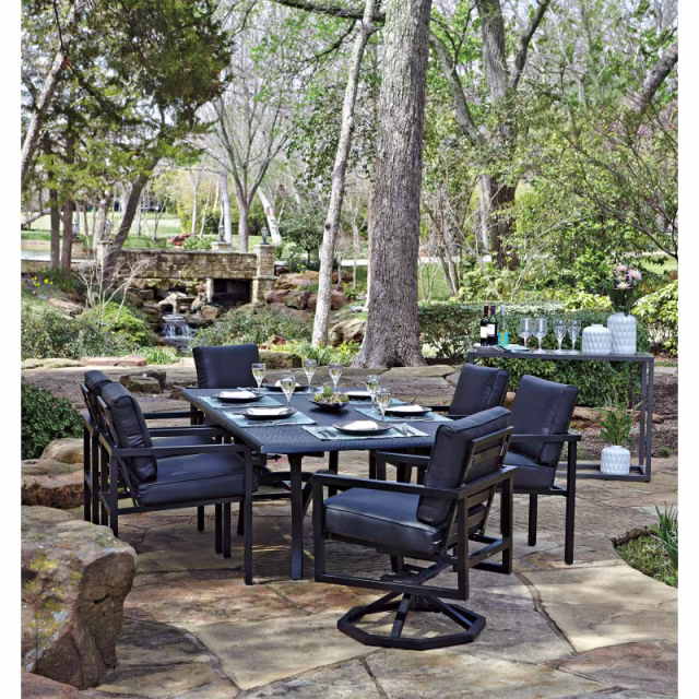 Woodard Salona Stacking Aluminum Dining Armchair
