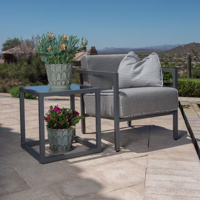 Woodard Salona 20" Aluminum Square End Table