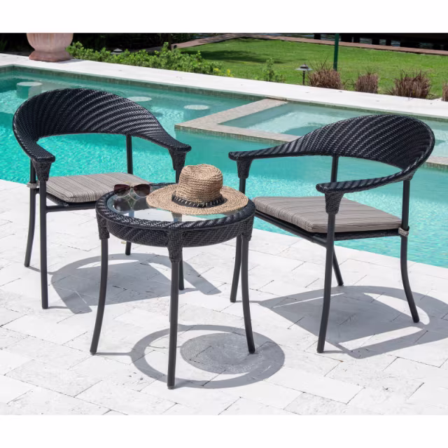 Woodard Barlow Stacking Woven Dining Armchair