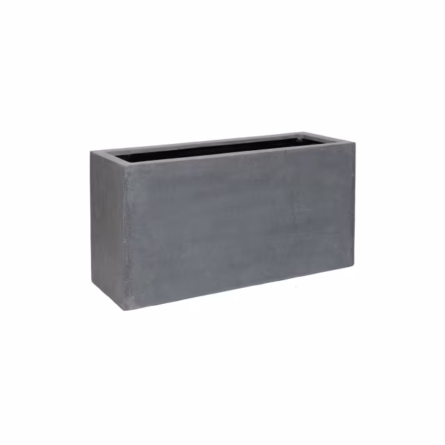 Pottery Pots Natural Jort 31.5" x 12" x 16" Rectangular Fiberstone Trough Planter - Grey