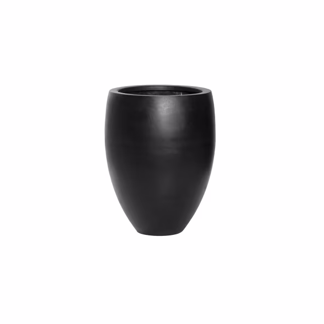 Pottery Pots Natural Bond 14" Round Fiberstone Planter Pot - Black