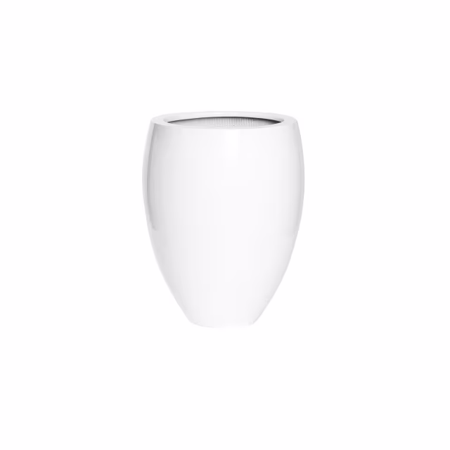 Pottery Pots Essential Bond 14" Round Fiberstone Planter Pot - Glossy White