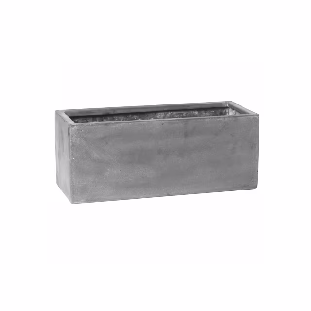 Pottery Pots Natural Balcony 20" x 8" Rectangular Fiberstone Window Planter Set of 4 - Grey
