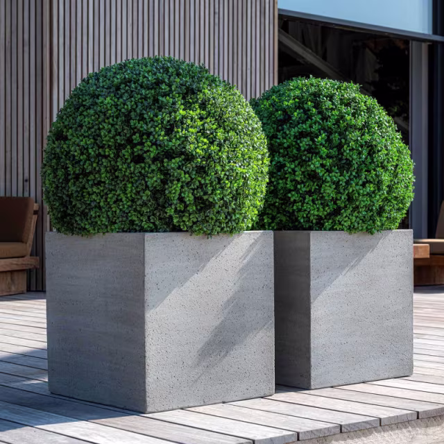 Pottery Pots 20.5" Faux Boxwood Ball