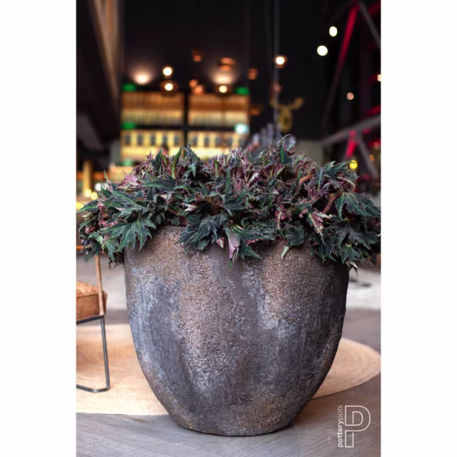 Pottery Pots Oyster Jesslyn 28" Round Ficonstone Planter Pot