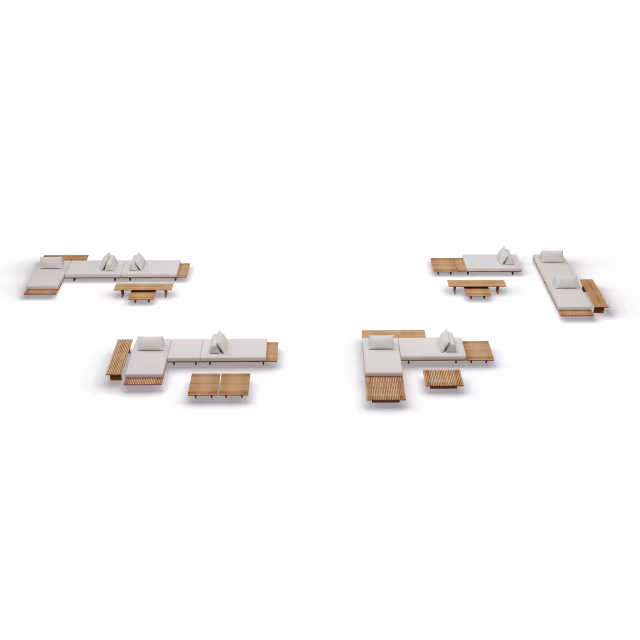 Gloster Deck Teak Ottoman