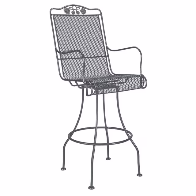 Woodard Briarwood Iron Swivel Bar Armchair