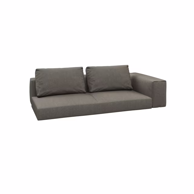 Gloster Grid Left/Right End 2-Seater Outdoor Sectional Unit Replacement Cushion Set