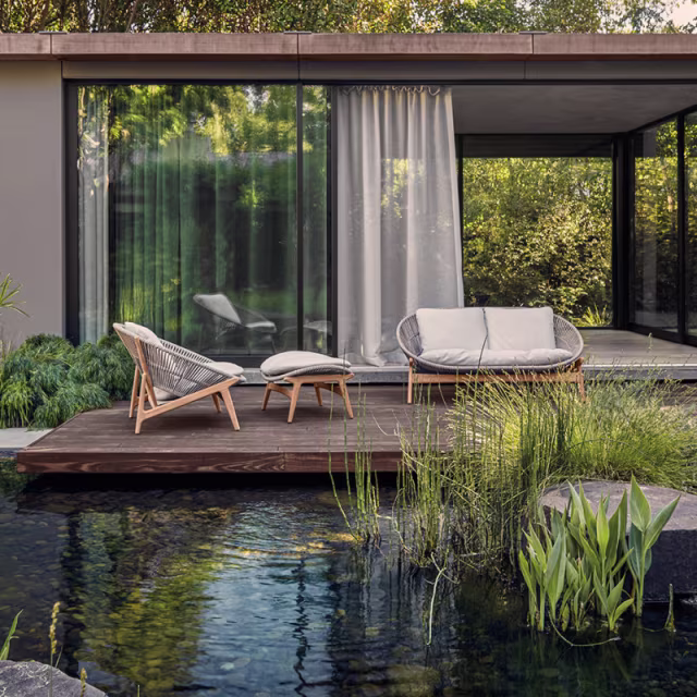 Gloster Bora Love Seat Replacement Cushion Set