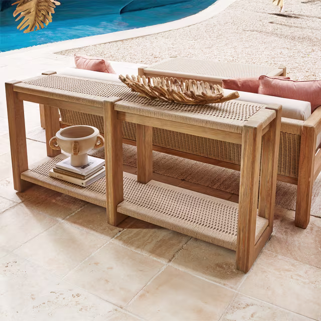 Sunset West Sedona 72" Teak Rectangular Console Table