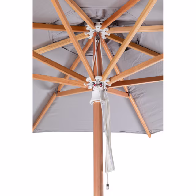 Woodline Shade Solutions Pacific 9' Round Eucalyptus Patio Umbrella