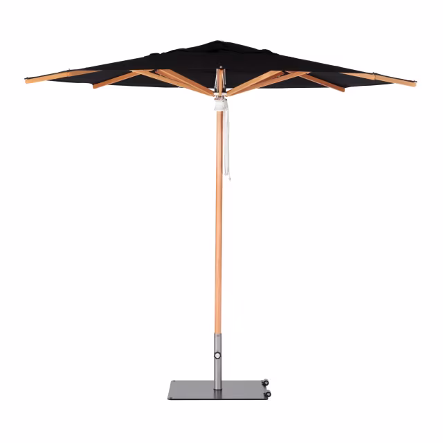 Woodline Shade Solutions Pacific 10' Round Eucalyptus Patio Umbrella