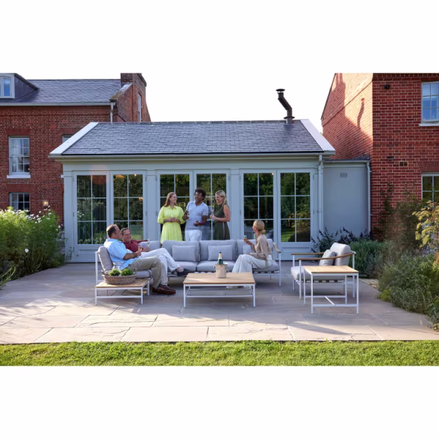 Barlow Tyrie Around Deep Seating Sofa - Aluminum Arms