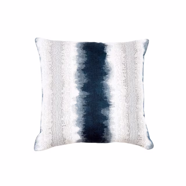 Classic Cushions 20" x 20" Drifting Indigo Sunbrella Outdoor Pillow