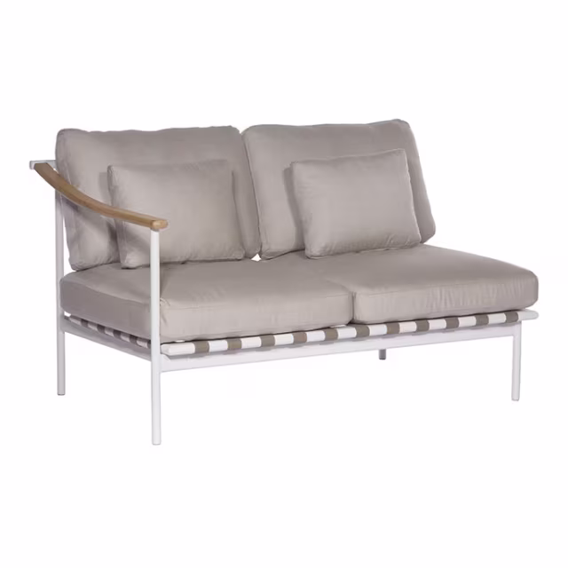 Barlow Tyrie Around Deep Seating Left End Loveseat - Teak Arm