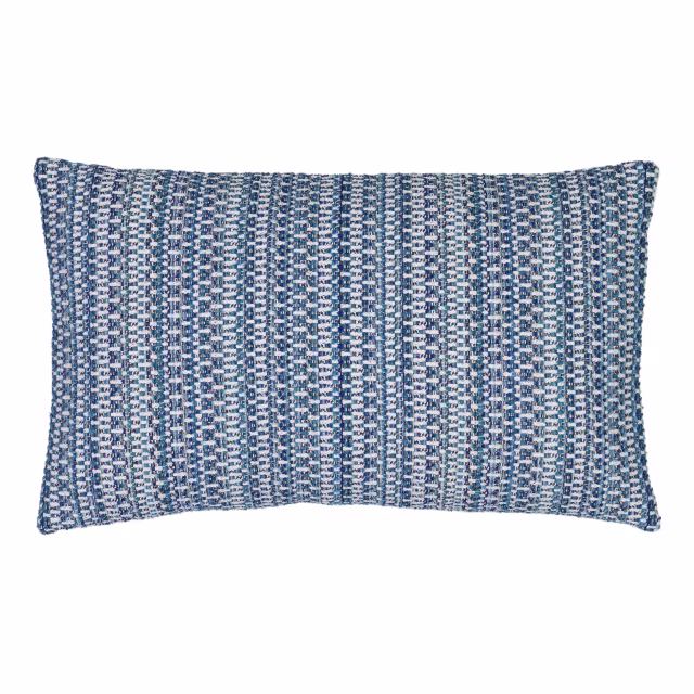 Elaine Smith 20" x 12" Kaleidoscope Indigo Lumbar Sunbrella Outdoor Pillow