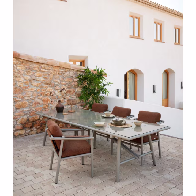 Cane-line Sticks 110" Aluminum Rectangular Dining Table