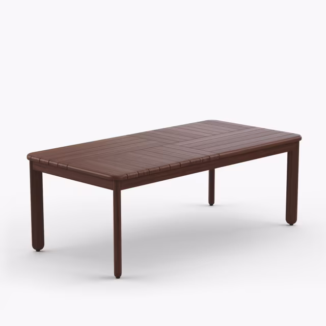 Jensen Outdoor Foundations 50" Ipe Wood Mosaic Rectangular Coffee Table