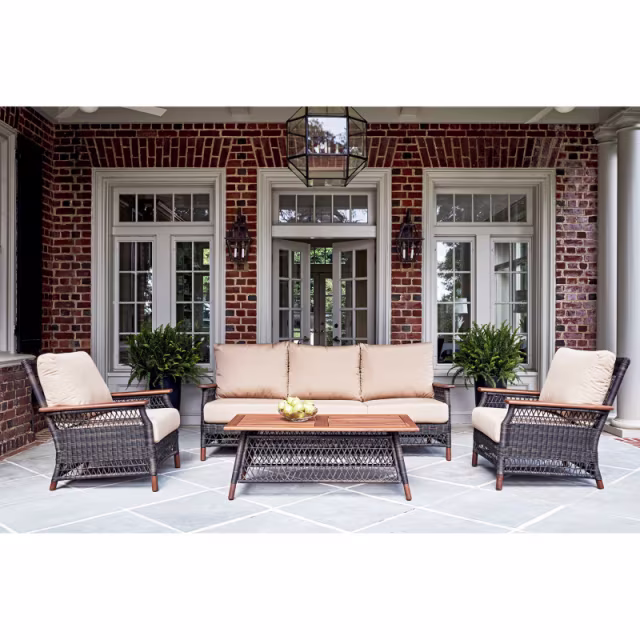 Jensen Outdoor Vintage 48" Woven Rectangular Coffee Table