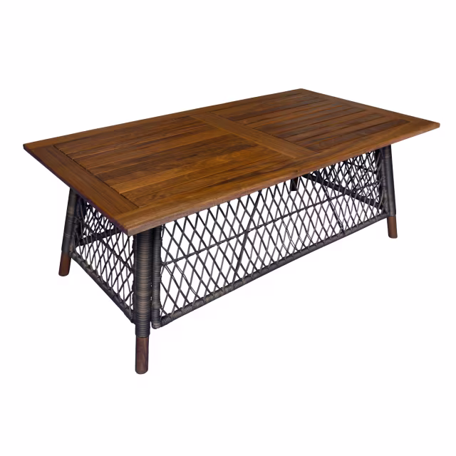 Jensen Outdoor Vintage 48" Woven Rectangular Coffee Table