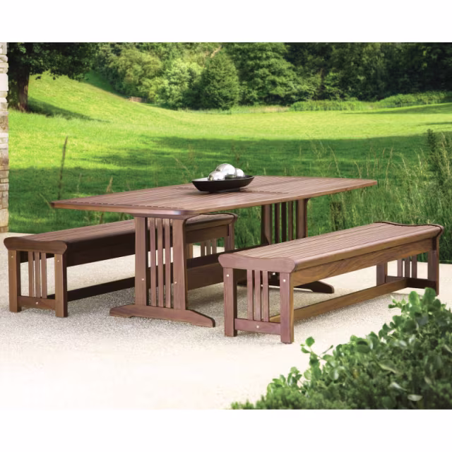 Jensen Outdoor Heritage Bunbury 90" Ipe Wood Rectangular Dining Table