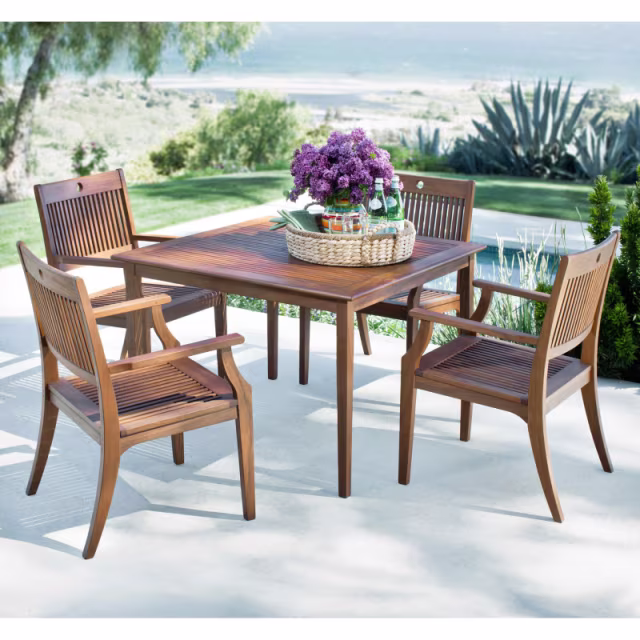 Jensen Outdoor Opal 41" Ipe Wood Square Dining Table