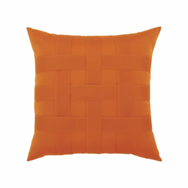 Elaine Smith 20" x 20" Basketweave Tuscan Sunbrella Outdoor Pillow