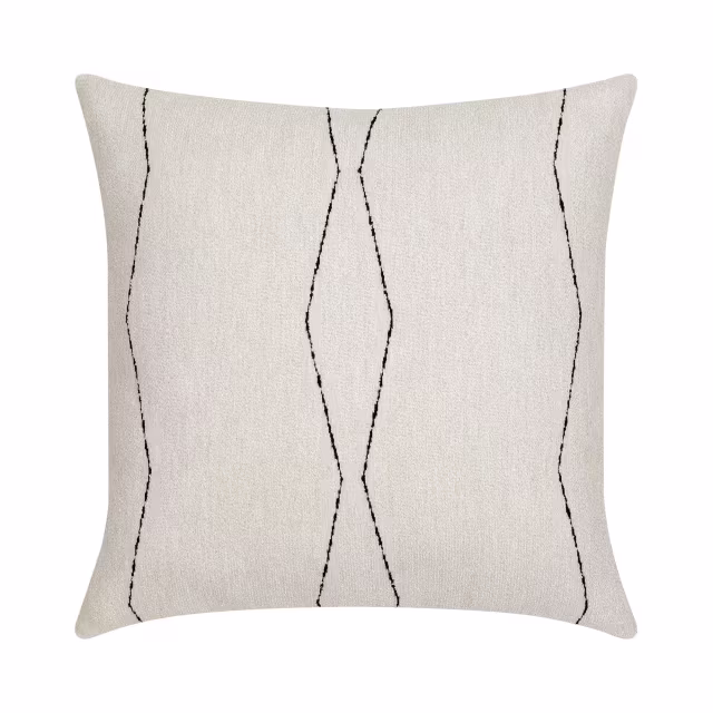 Elaine Smith 22" x 22" Oblique Ebony Sunbrella Outdoor Pillow