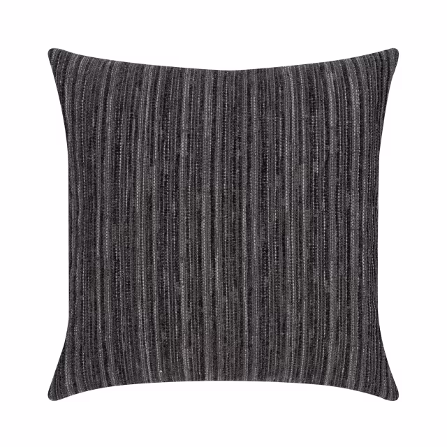 Elaine Smith 22" x 22" Luxe Stripe Charcoal Sunbrella Outdoor Pillow