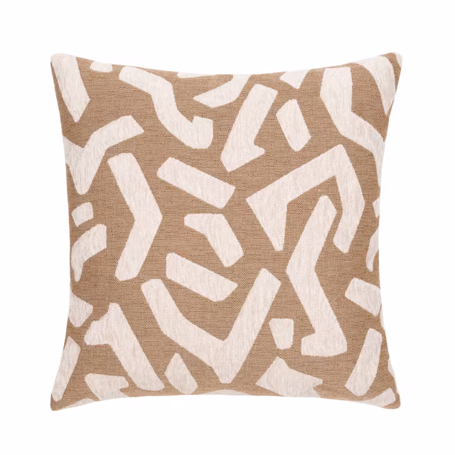 Elaine Smith 22" x 22" Fascination Caramel Sunbrella Outdoor Pillow