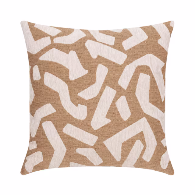 Elaine Smith 22" x 22" Fascination Caramel Sunbrella Outdoor Pillow