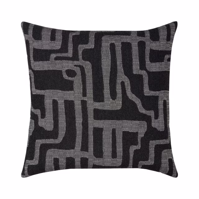 Elaine Smith 22" x 22" Noble Charcoal Sunbrella Outdoor Pillow