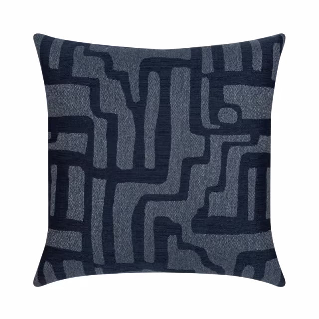 Elaine Smith 22" x 22" Noble Indigo Sunbrella Outdoor Pillow