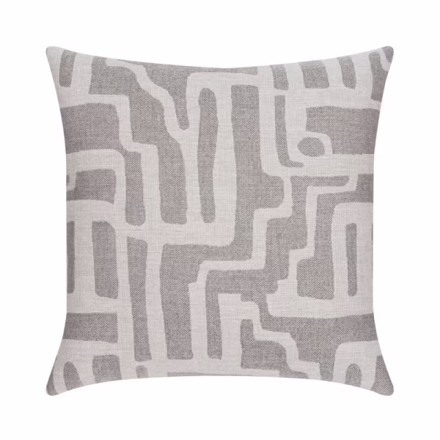 Elaine Smith 22" x 22" Noble Pewter Sunbrella Outdoor Pillow