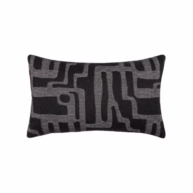 Elaine Smith 20" x 12" Noble Charcoal Sunbrella Outdoor Pillow