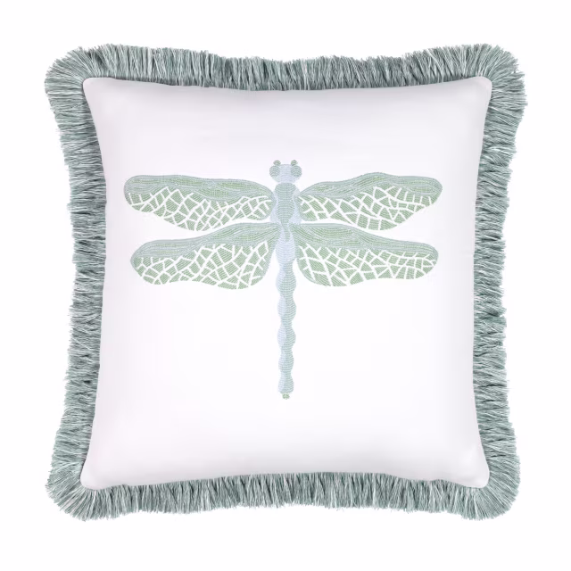 Elaine Smith 20" x 20" Dragonfly Surf Sunbrella Outdoor Pillow