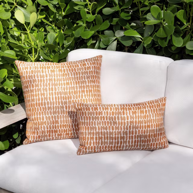 Elaine Smith 20" x 20" Thumbprint Tuscan Sunbrella Outdoor Pillow