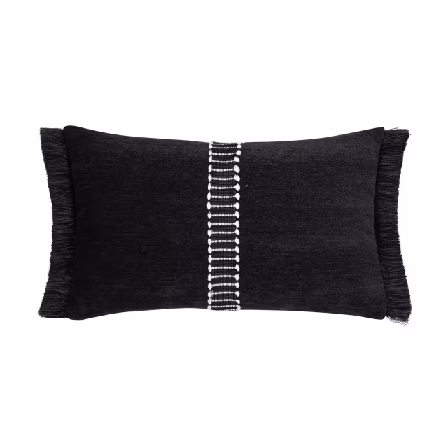 Elaine Smith 20" x 12" Splendor Charcoal Sunbrella Outdoor Pillow