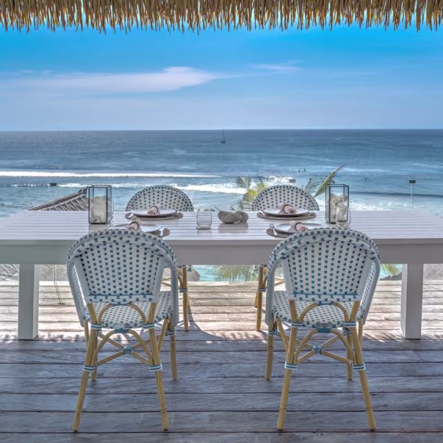 Kingsley Bate Café Stacking Aluminum Dining Side Chair - Set of 2