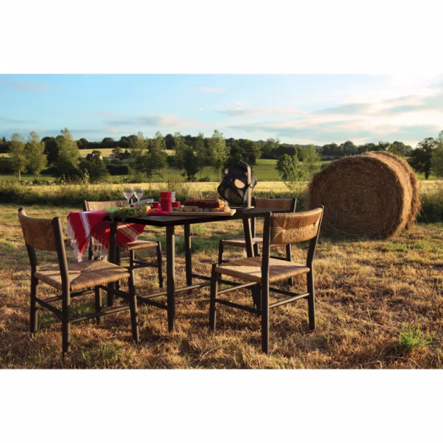 Maiori Stipa Stacking Woven Dining Side Chair - Set of 4