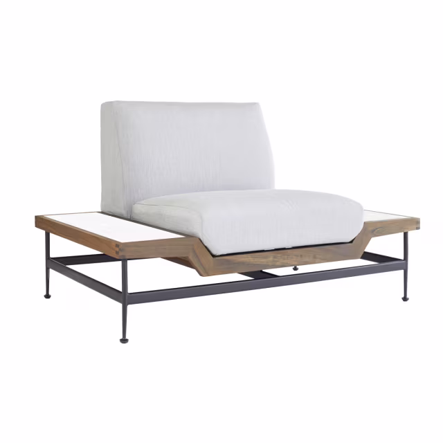 Jensen Outdoor Jett Lounge Chair - White HPL Top