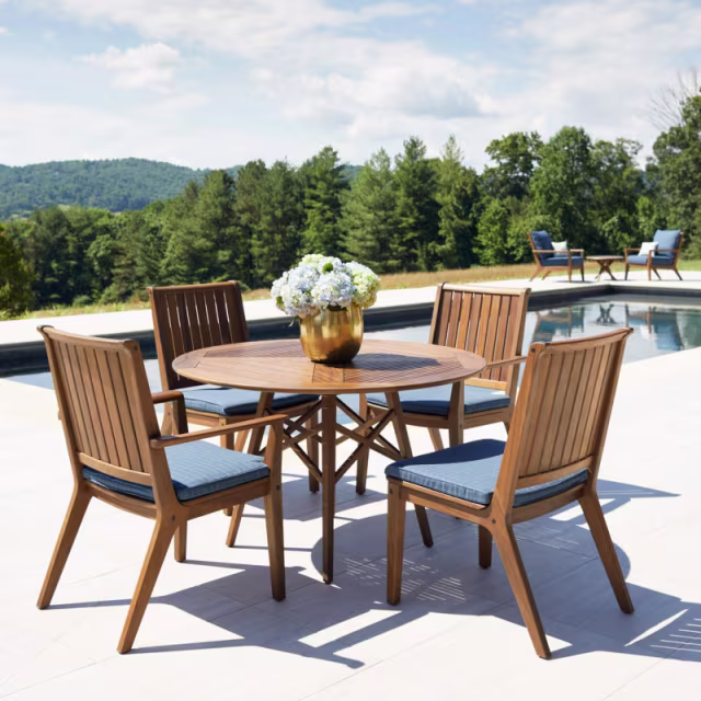 Jensen Outdoor Sky Ipe Wood Dining Side Chair