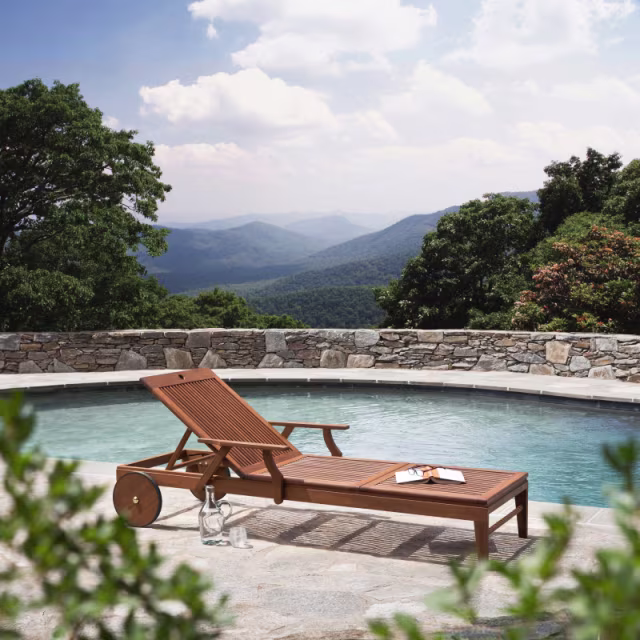 Jensen Outdoor Opal Ipe Wood Chaise Lounge