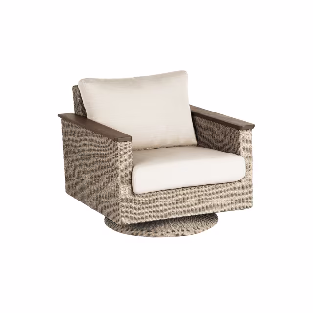 Jensen Outdoor Coral Woven Swivel Lounge Chair - Natural