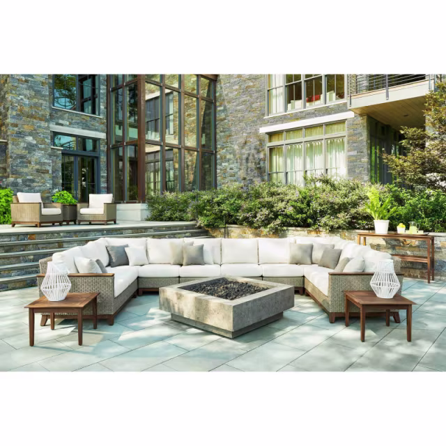 Jensen Outdoor Coral Woven Corner Outdoor Sectional Unit - Natural