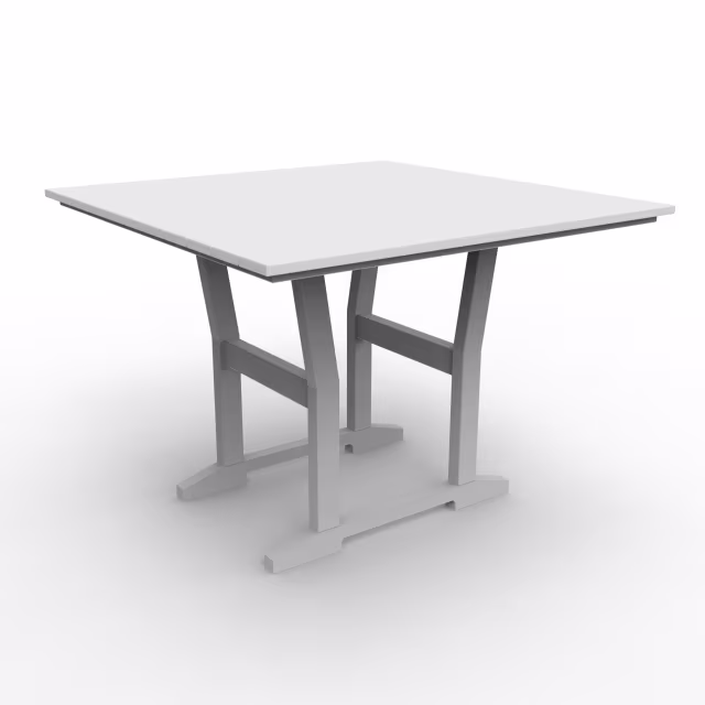 Seaside Casual Coastline Café 40" Recycled Polymer Square Dining Table