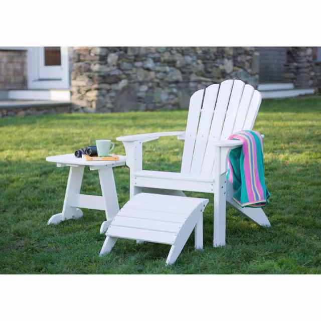 Seaside Casual Coastline Harbor View 18" Recycled Polymer Folding Side Table